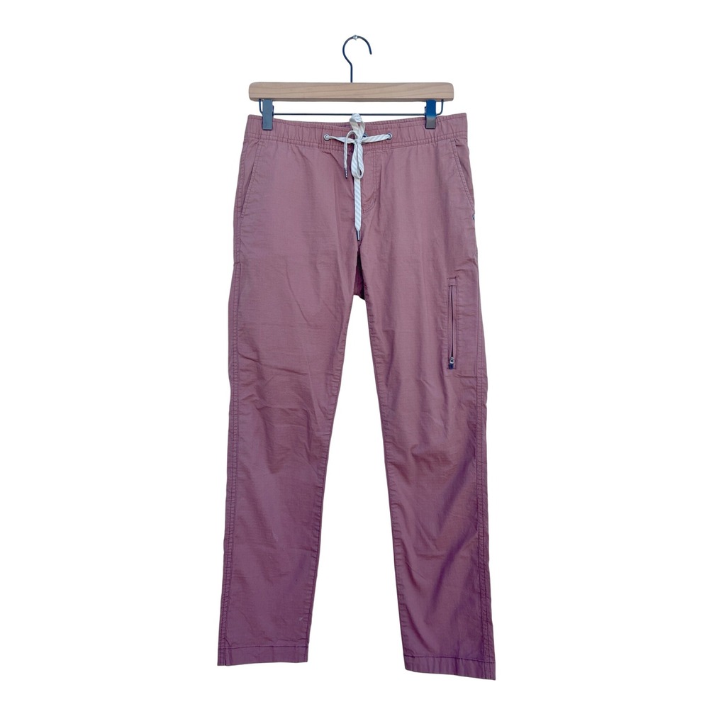 Vuori Ripstop Utility Pants Rose Mauve Drawstring Straight Leg S